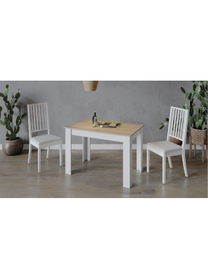 Кухонный стол ТриЯ Промо Тип 2 дуб сонома светлый/белый в интерьере