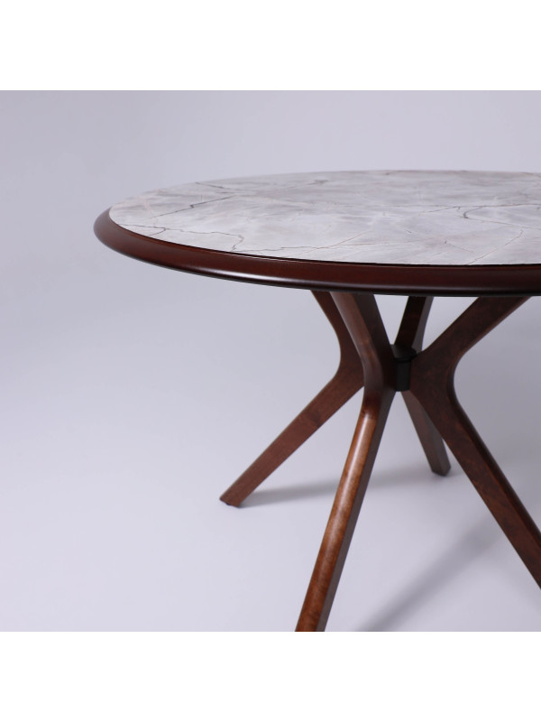 Кухонный стол Рамкад Пекин-1000 азул оникс/орех под углом