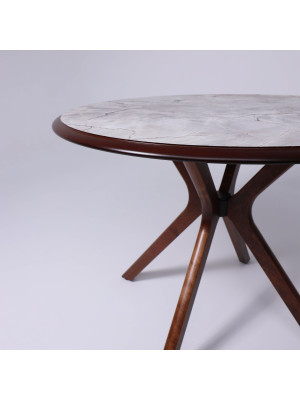 Кухонный стол Рамкад Пекин-1000 азул оникс/орех под углом