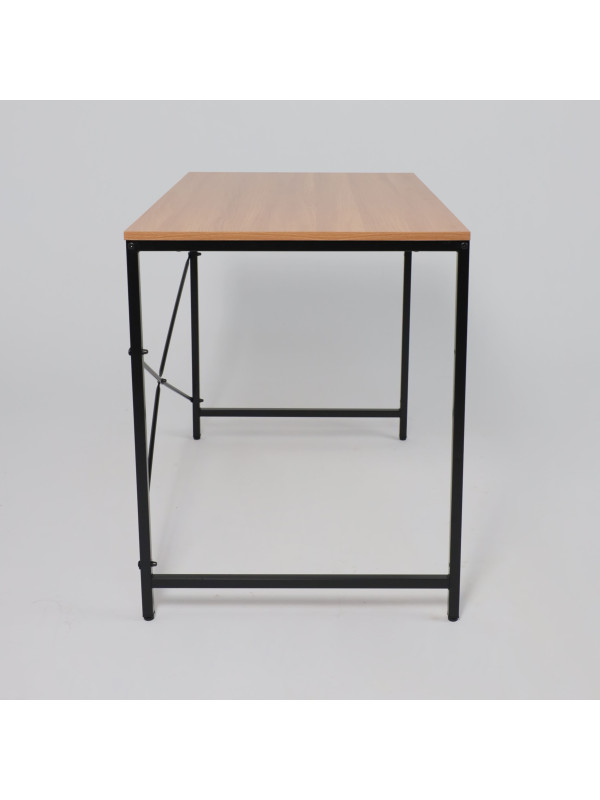 Стол письменный AksHome Opal светлый орех/черный металл сбоку