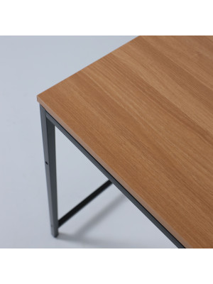 Стол письменный AksHome Opal светлый орех/черный металл сверху