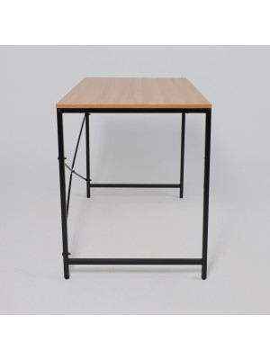 Стол письменный AksHome Opal светлый орех/черный металл сбоку