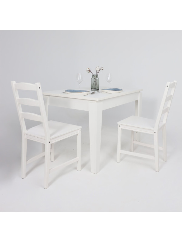 Кухонный стол Eligard Stan белый в интерьере