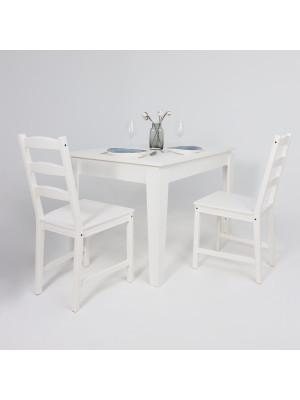 Кухонный стол Eligard Stan белый в интерьере