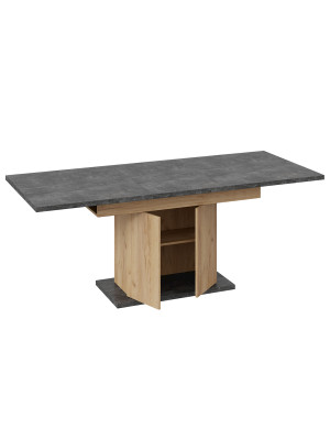 Кухонный стол ТриЯ Детройт Тип 1 ателье темный/дуб крафт золотой ящики