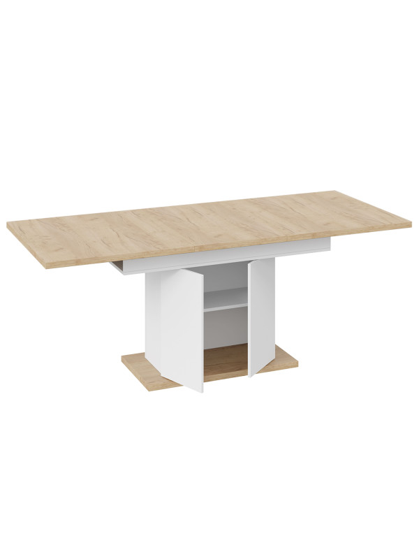 Кухонный стол ТриЯ Детройт Тип 1 дуб крафт золотой/белый ящики