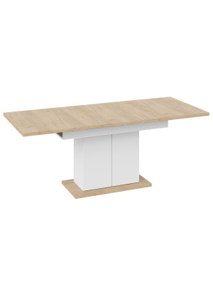 Кухонный стол ТриЯ Детройт Тип 1 дуб крафт золотой/белый в раздвижном виде