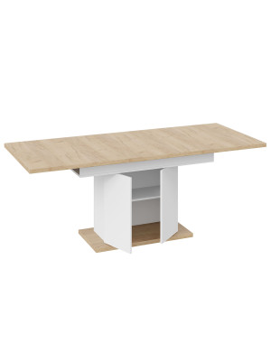 Кухонный стол ТриЯ Детройт Тип 1 дуб крафт золотой/белый ящики