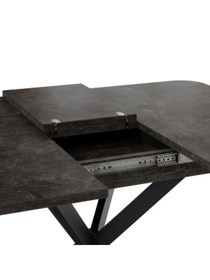 Кухонный стол ТриЯ Лиссабон Тип 1 черные опоры/ателье темный раздвижной механизм