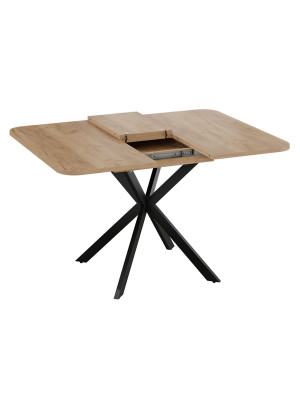 Кухонный стол ТриЯ Лиссабон Тип 1 черные опоры/дуб крафт золотой ра