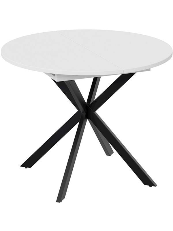 Кухонный стол ТриЯ Мэдисон Тип 1 белый/черный