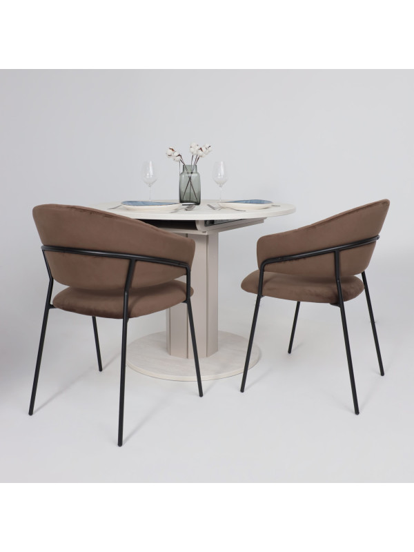 Кухонный стол Eligard Ontario ледяное дерево/персидский жемчуг в интерьере