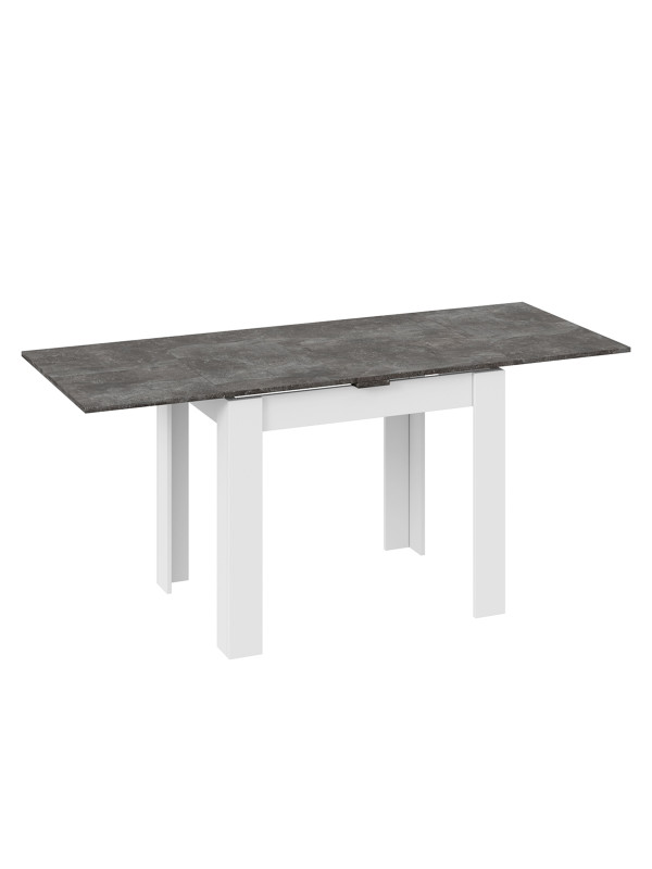 Кухонный стол ТриЯ Промо Тип 3 ателье темный/белый в раздвижном виде