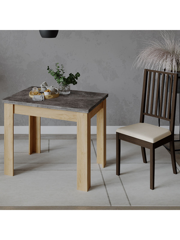 Кухонный стол ТриЯ Промо Тип 3 ателье темный/дуб крафт золотой в интерьере