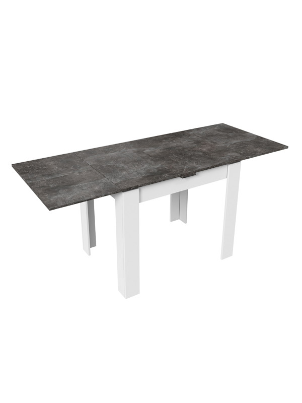 Кухонный стол ТриЯ Промо Тип 4 ателье темный/белый в раздвижном виде