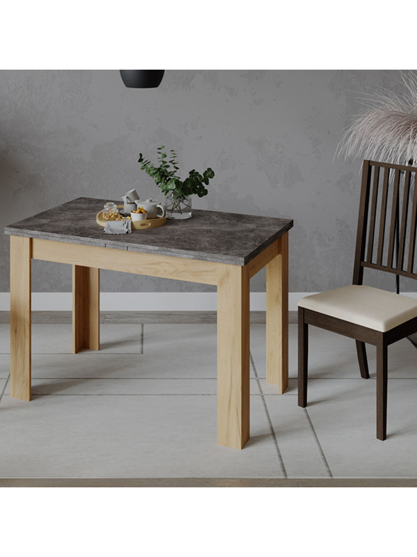 Кухонный стол ТриЯ Промо Тип 4 ателье темный/дуб крафт золотой в интерьере