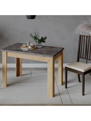 Кухонный стол ТриЯ Промо Тип 4 ателье темный/дуб крафт золотой в интерьере