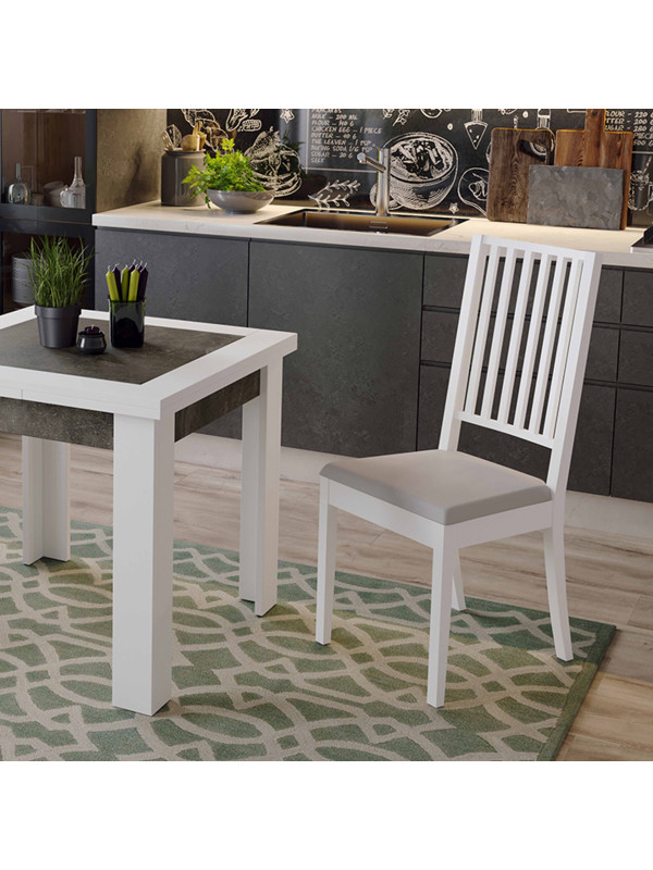 Кухонный стол ТриЯ Хьюстон Тип 3 ателье темный/белый в интерьере