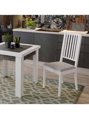 Кухонный стол ТриЯ Хьюстон Тип 3 ателье темный/белый в интерьере