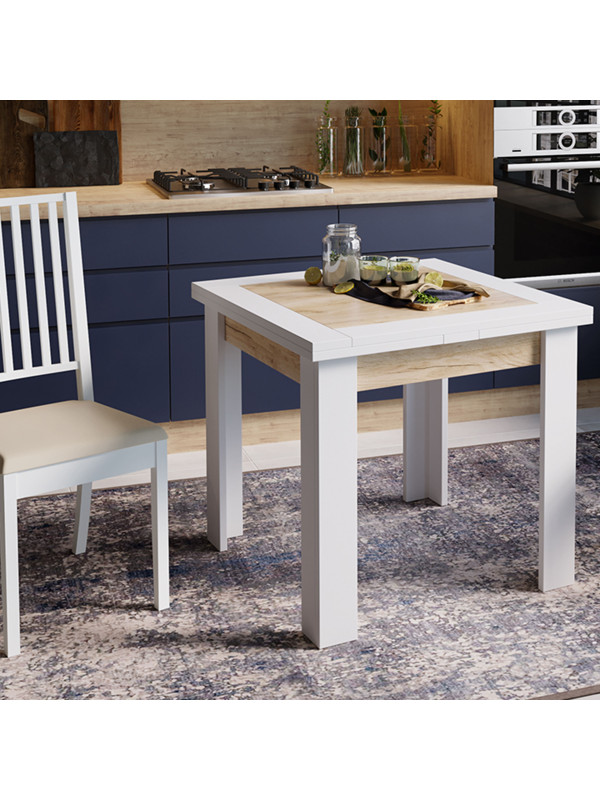 Кухонный стол ТриЯ Хьюстон Тип 3 крафт золотой/белый в интерьере