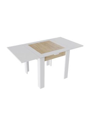 Кухонный стол ТриЯ Хьюстон Тип 3 крафт золотой/белый в раздвижном виде