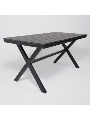 Стол садовый AksHome Florence сталь-черная/чёрный под углом