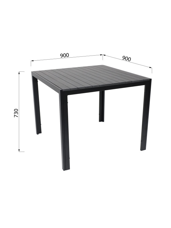 Стол садовый AksHome Sicily чёрный схема