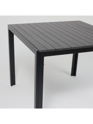 Стол садовый AksHome Sicily чёрный под углом