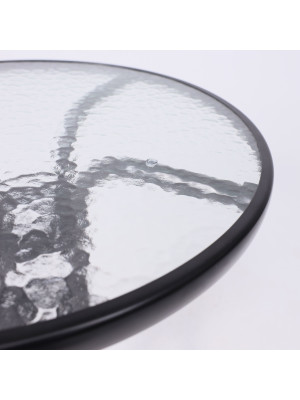 Стол садовый AksHome Verona 60 закаленное стекло/чёрный сверху