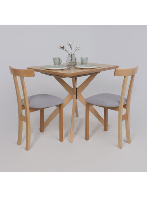 Кухонный стол ОРИМЭКС Сити 95 светлый бук в интерьере