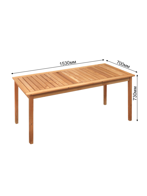 Стол садовый Фабрика деревянных изделий Dyatel 153 дуб схема
