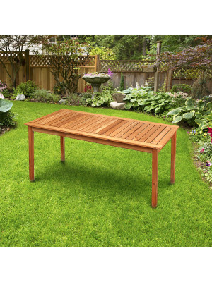 Стол садовый Фабрика деревянных изделий Dyatel 153 дуб в экстерьере