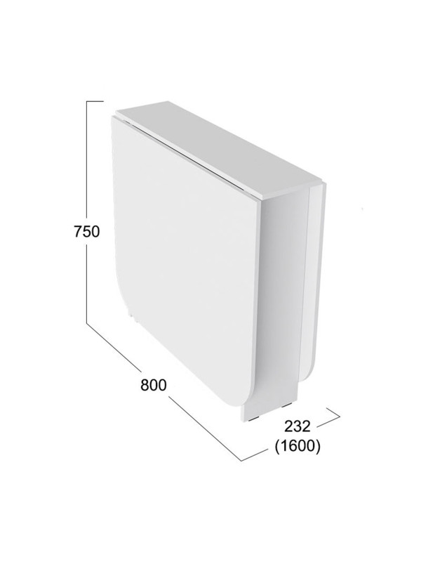 Стол-книга Трия Т1 белый схема