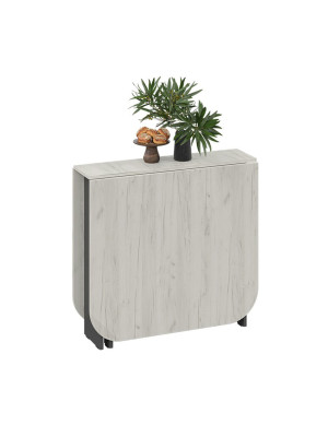 Стол-книга Трия Т1 дуб крафт белый/антрацит в складном виде