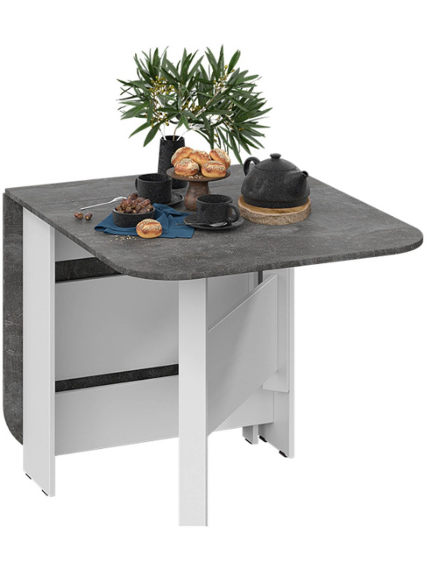 Стол-книга Трия Т1 ателье темный/белый