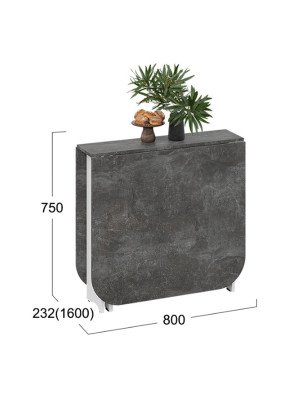 Стол-книга Трия Т1 ателье темный/белый схема
