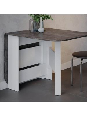 Стол-книга Трия Т1 ателье темный/белый в интерьере