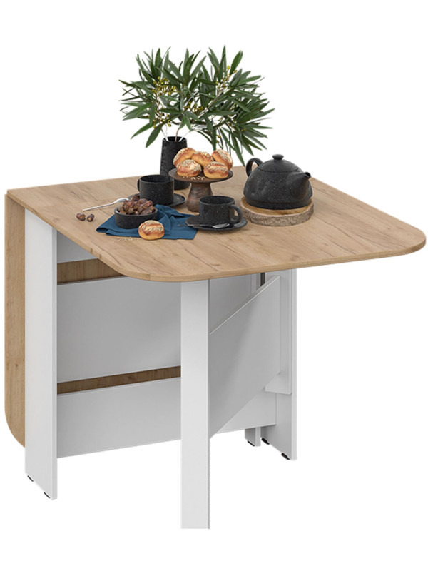 Стол-книга Трия Т1 белый/дуб крафт золотой