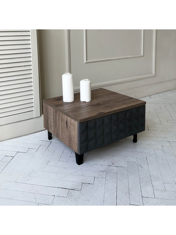 Консольный стол Senira Shtable Simple7001дуб Веллингтон/черный сверху