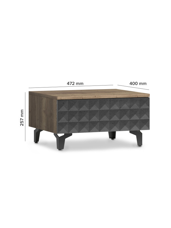 Консольный стол Senira Shtable Simple7001дуб Веллингтон/черный схема