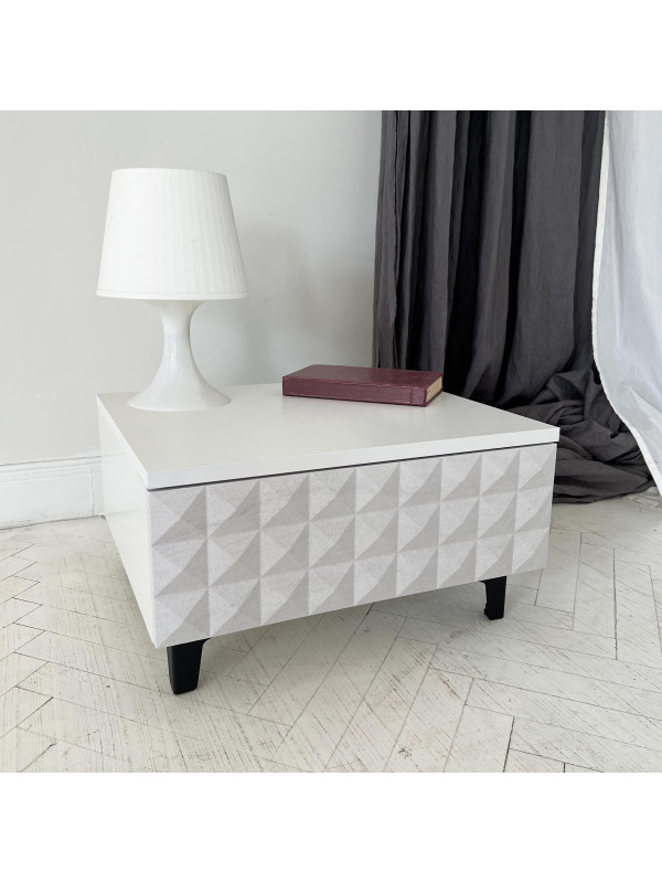 Консольный стол Senira Shtable Simple 7001 белый/черный под углом