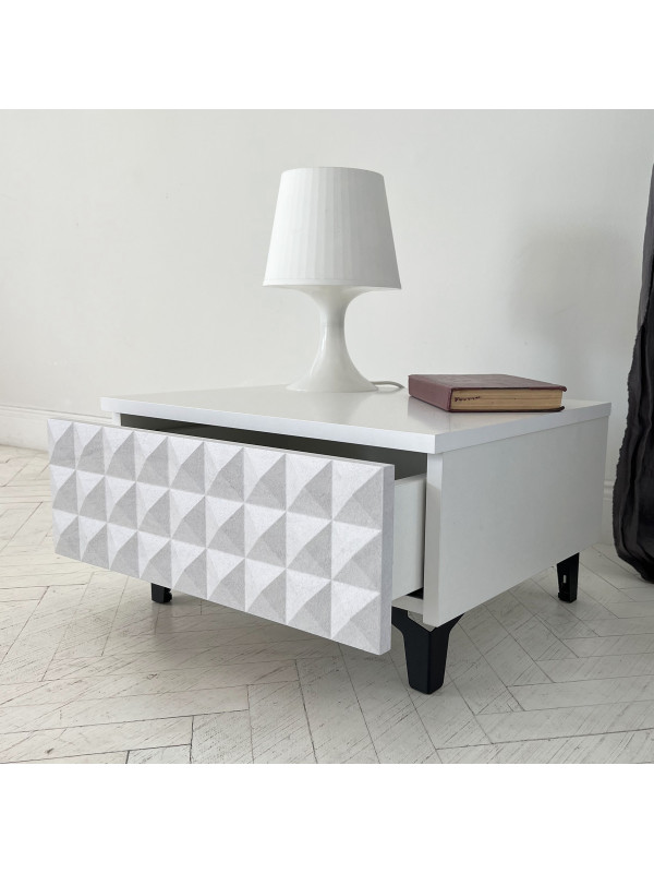 Консольный стол Senira Shtable Simple 7001 белый/черный выдвижной ящик