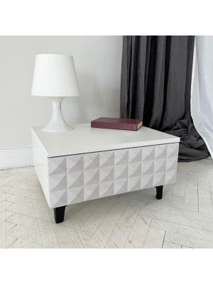 Консольный стол Senira Shtable Simple 7001 белый/черный под углом