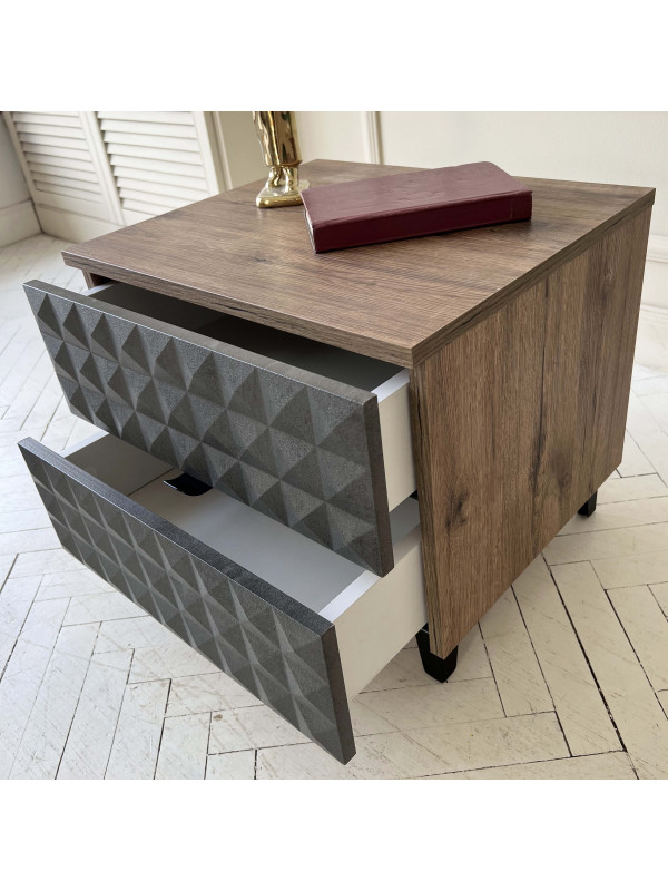 Консольный стол Senira Shtable Simple 7003 дуб Веллингтон/черный выдвижные ящики