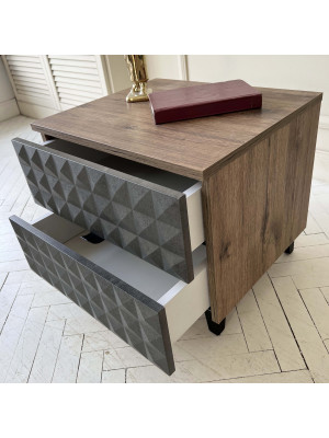 Консольный стол Senira Shtable Simple 7003 дуб Веллингтон/черный выдвижные ящики