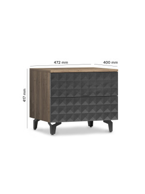 Консольный стол Senira Shtable Simple 7003 дуб Веллингтон/черный схема