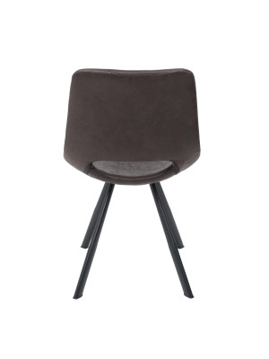 Стул AksHome Dilan графит/черный сзади