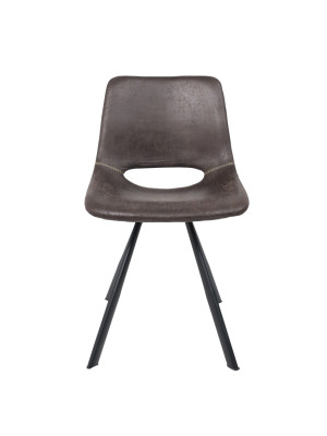 Стул AksHome Dilan графит/черный спереди