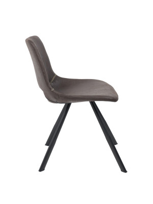 Стул AksHome Dilan графит/черный сбоку