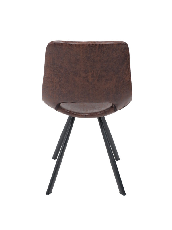 Стул AksHome Dilan коричневый/черный сзади